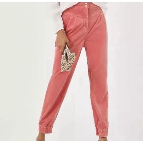 Womens Size M Anthropologie Kalea Rose Velvet Pants NWT - Picture 1 of 6